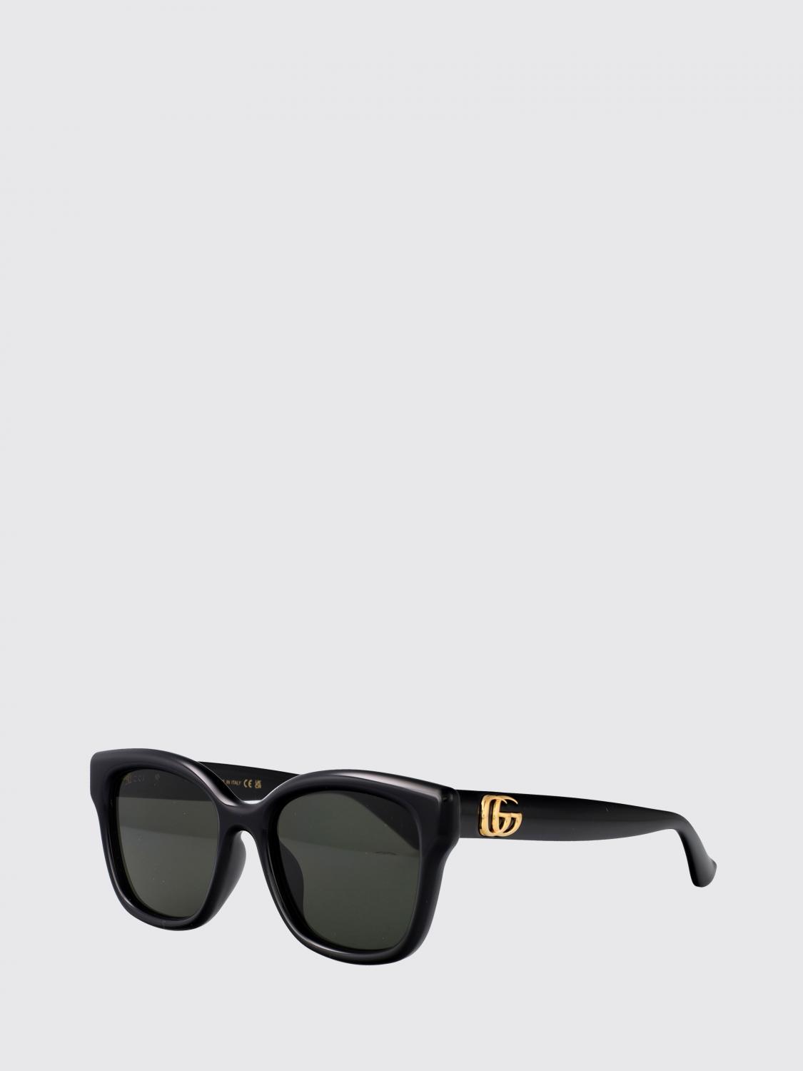 GUCCI OCCHIALI DA SOLE: Occhiali da sole in acetato Gucci, Nero - Img 1