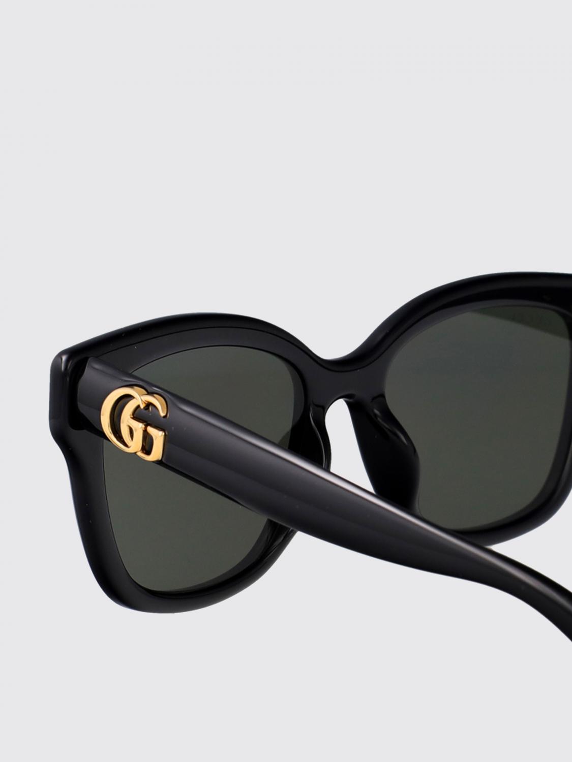 GUCCI OCCHIALI DA SOLE: Occhiali da sole in acetato Gucci, Nero - Img 4