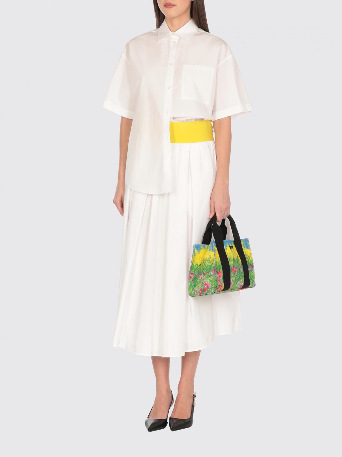 MSGM GONNA: Gonna in cotone MSGM, Bianco - Img 2