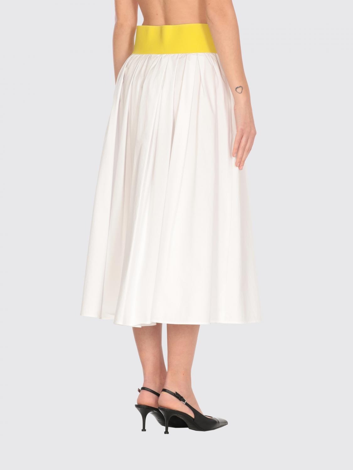 MSGM GONNA: Gonna in cotone MSGM, Bianco - Img 3