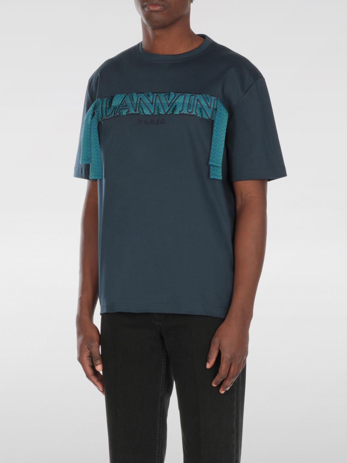 Lanvin T-shirt men - Blue | RMTS0115J198P25 | GIGLIO.COM
