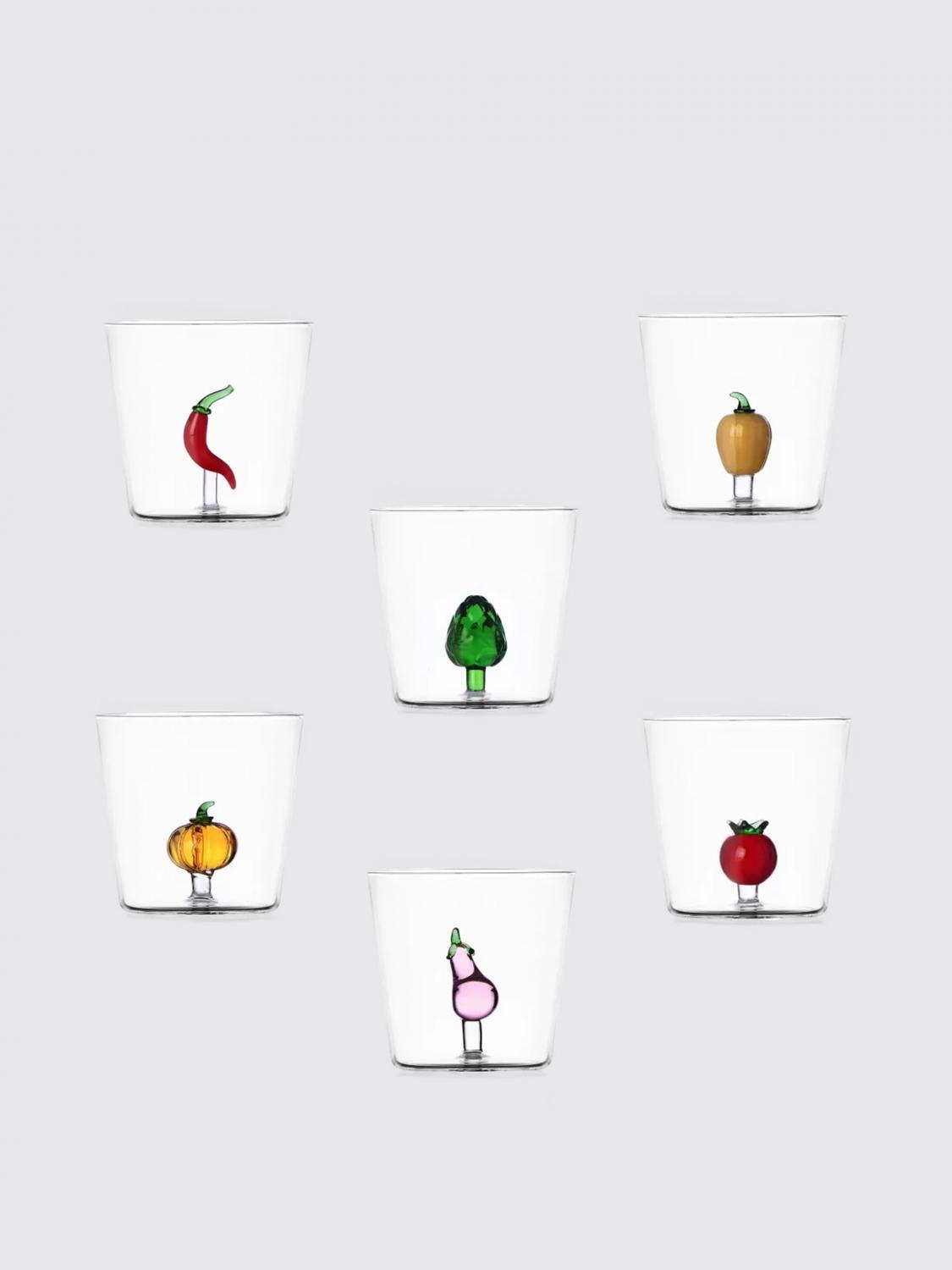 ICHENDORF BICCHIERI E COCKTAIL: Set 6 tumbler Fruits and Flowers Ichendorf in vetro borosilicato , Fantasia - Img 1