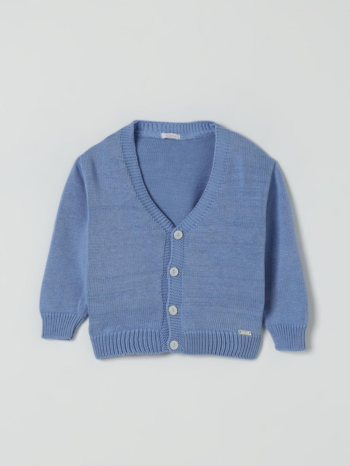 LE BEBE' SWEATER: Jacket kids Le Bebe', Sky Blue - Img 1