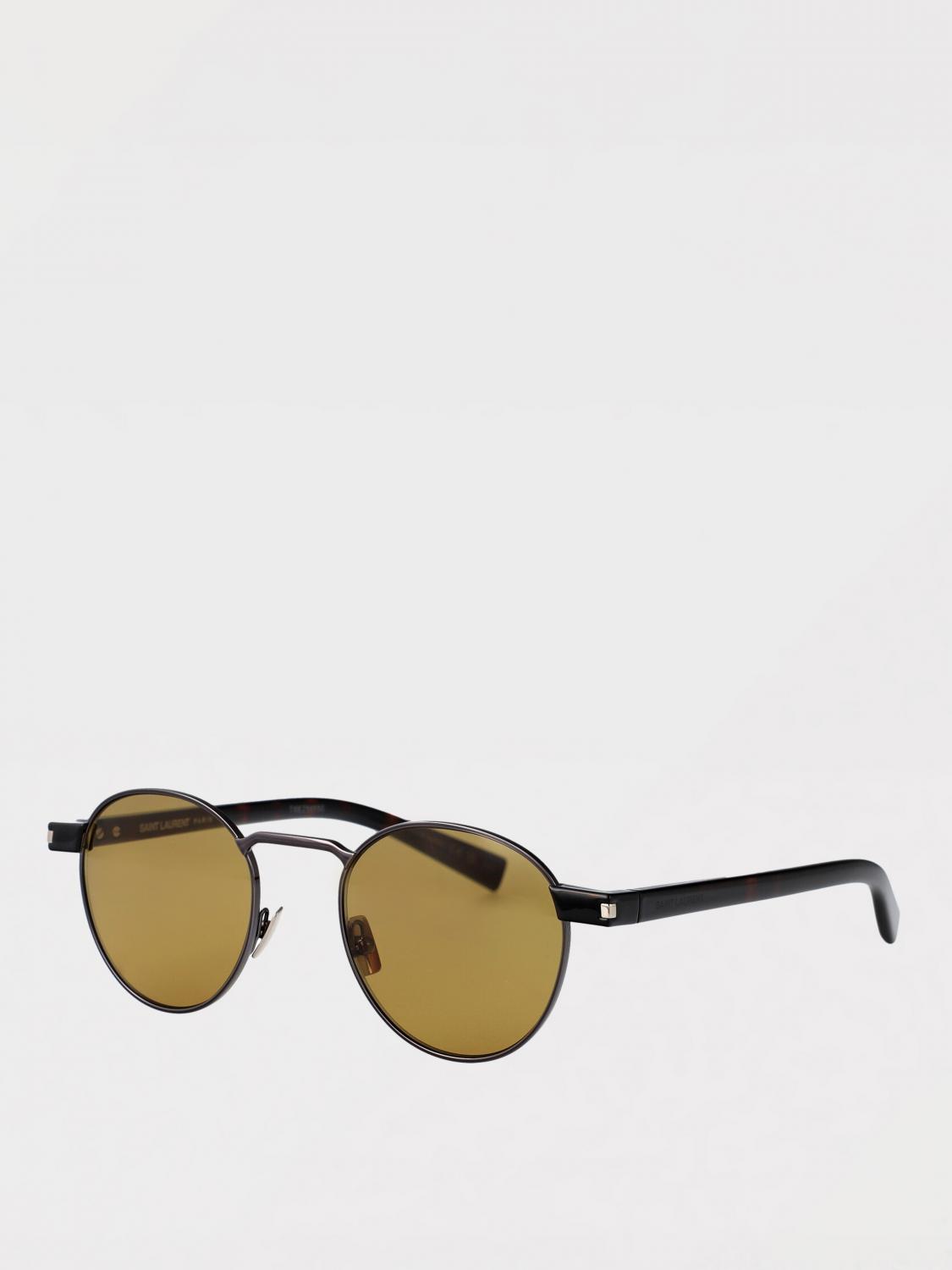 SAINT LAURENT SUNGLASSES: Metal and Acetate Sunglasses SL 707 Saint Laurent, Silver - Img 1