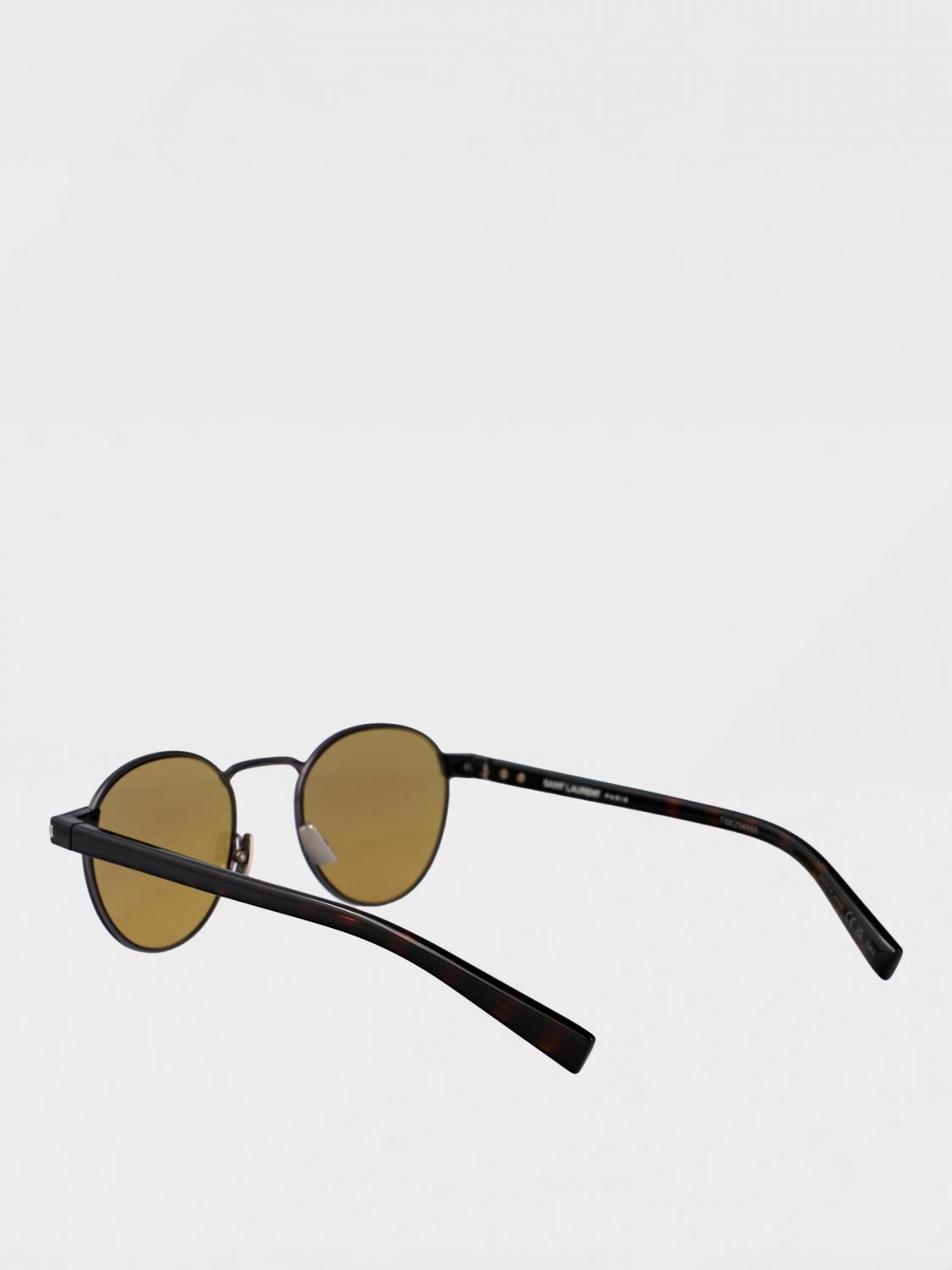 SAINT LAURENT SUNGLASSES: Metal and Acetate Sunglasses SL 707 Saint Laurent, Silver - Img 3