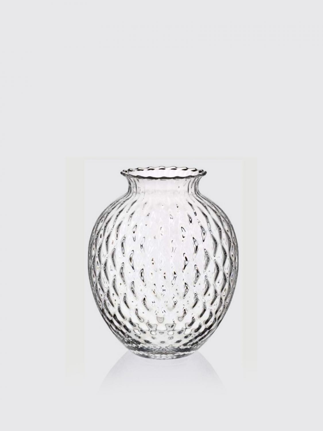 IVV VASI: Vaso Infiore Ivv in vetro lavorato, Trasparente - Img 1