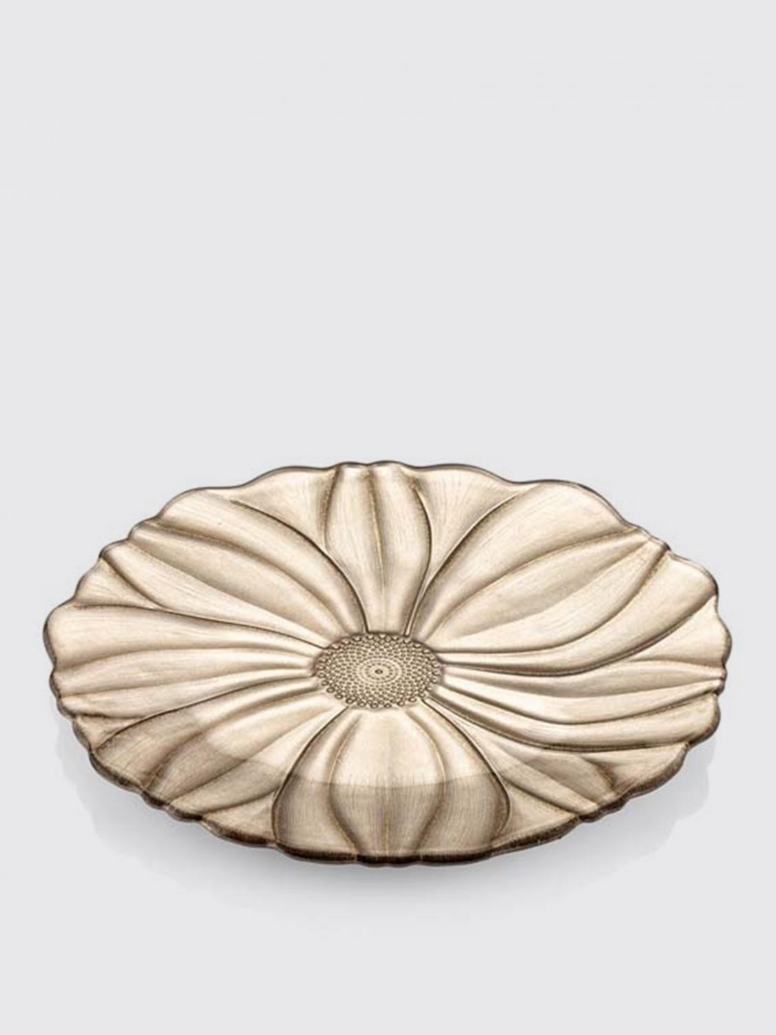 IVV PIATTI: Centrotavola Magnolia Ivv in vetro, Beige - Img 1