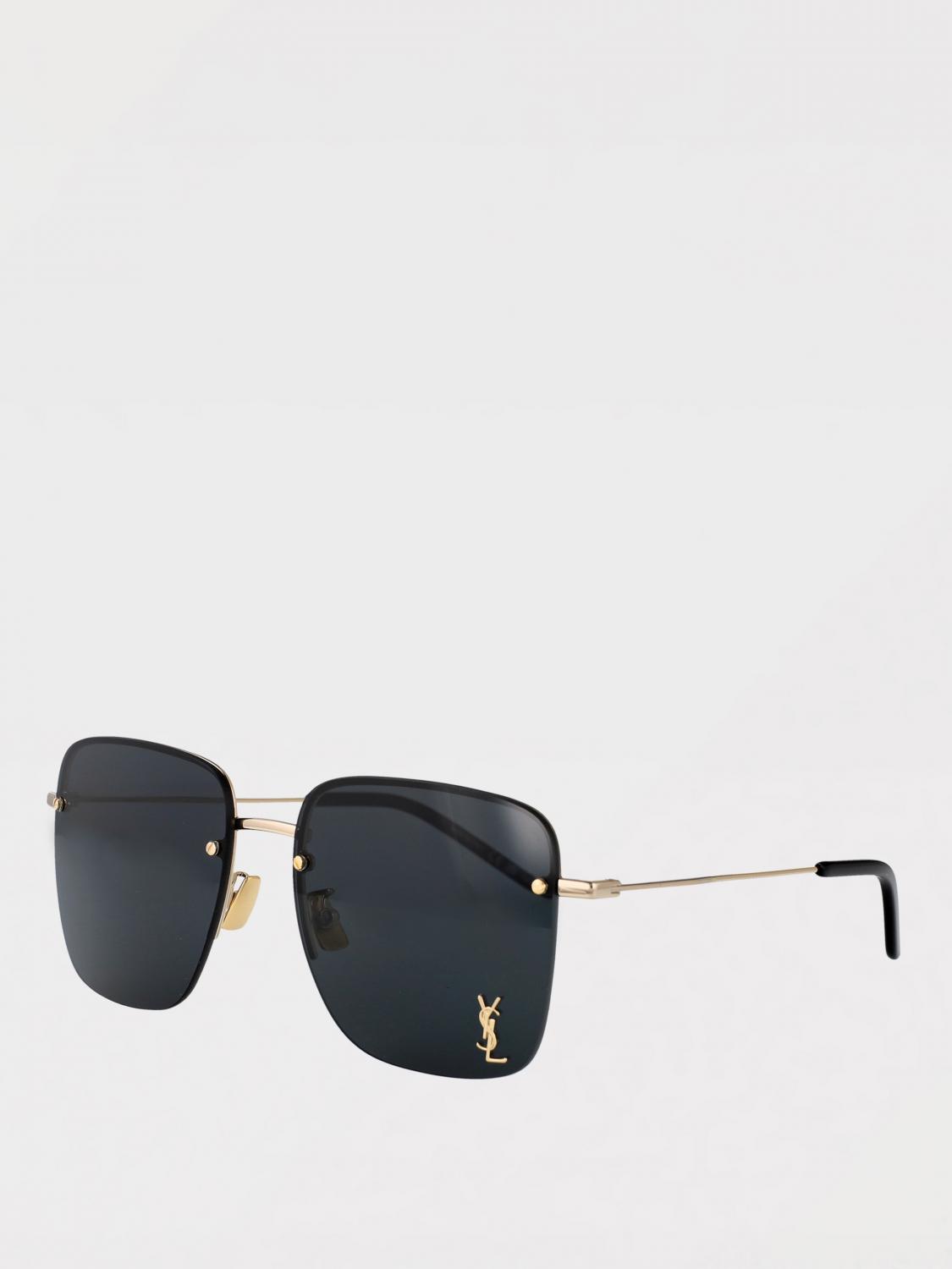 SAINT LAURENT OCCHIALI DA SOLE: Occhiali da sole SL312M Saint Laurent in metallo , Nero - Img 1
