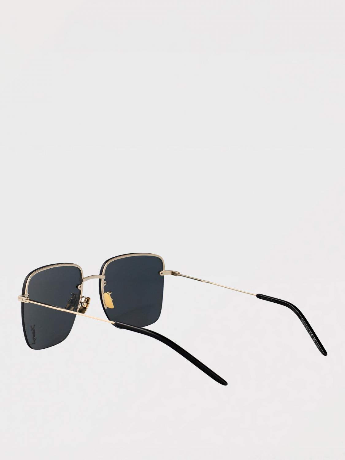 SAINT LAURENT OCCHIALI DA SOLE: Occhiali da sole SL312M Saint Laurent in metallo , Nero - Img 3