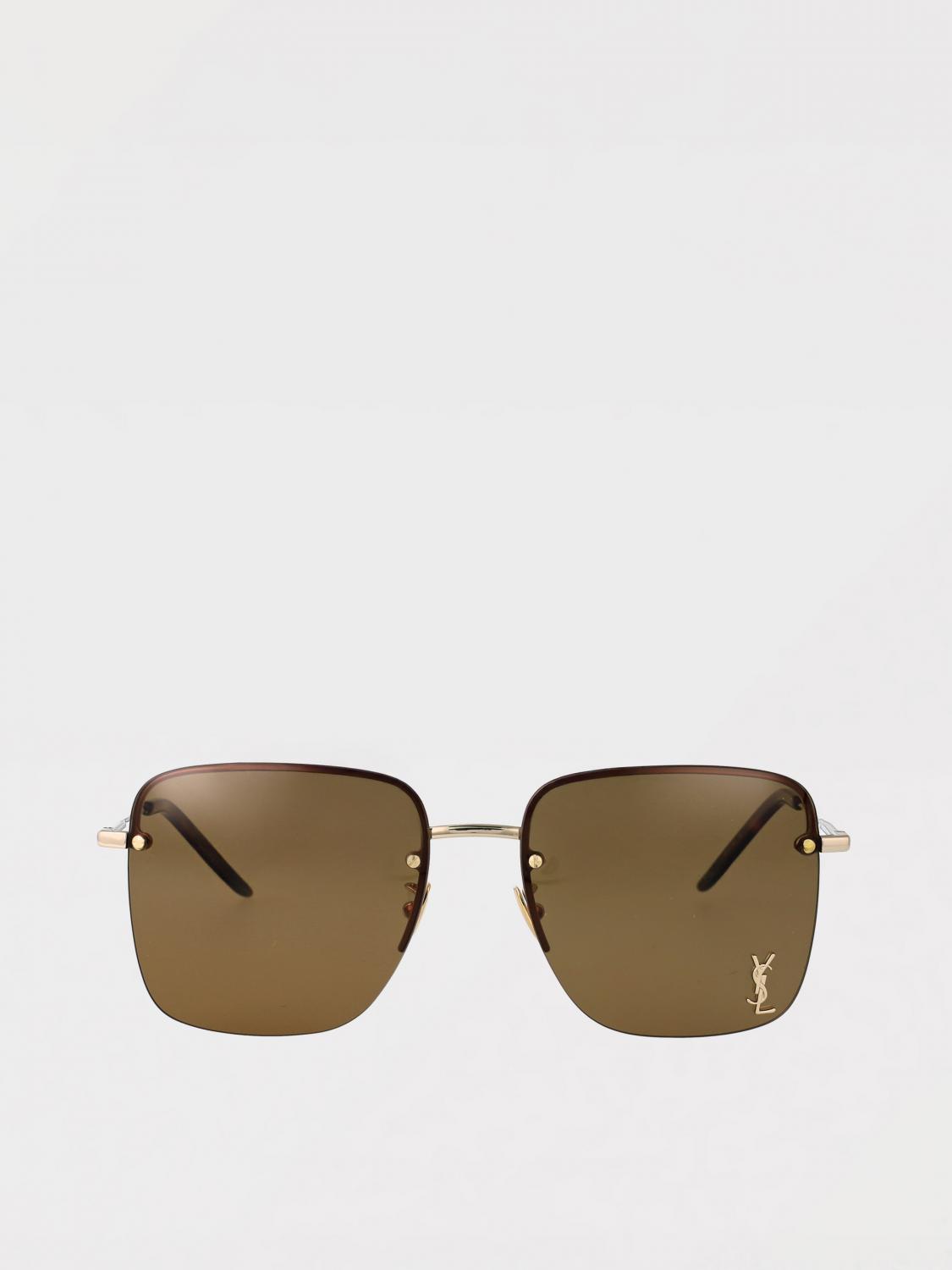 SAINT LAURENT OCCHIALI DA SOLE: Occhiali da sole SL312M Saint Laurent in metallo , Marrone - Img 2