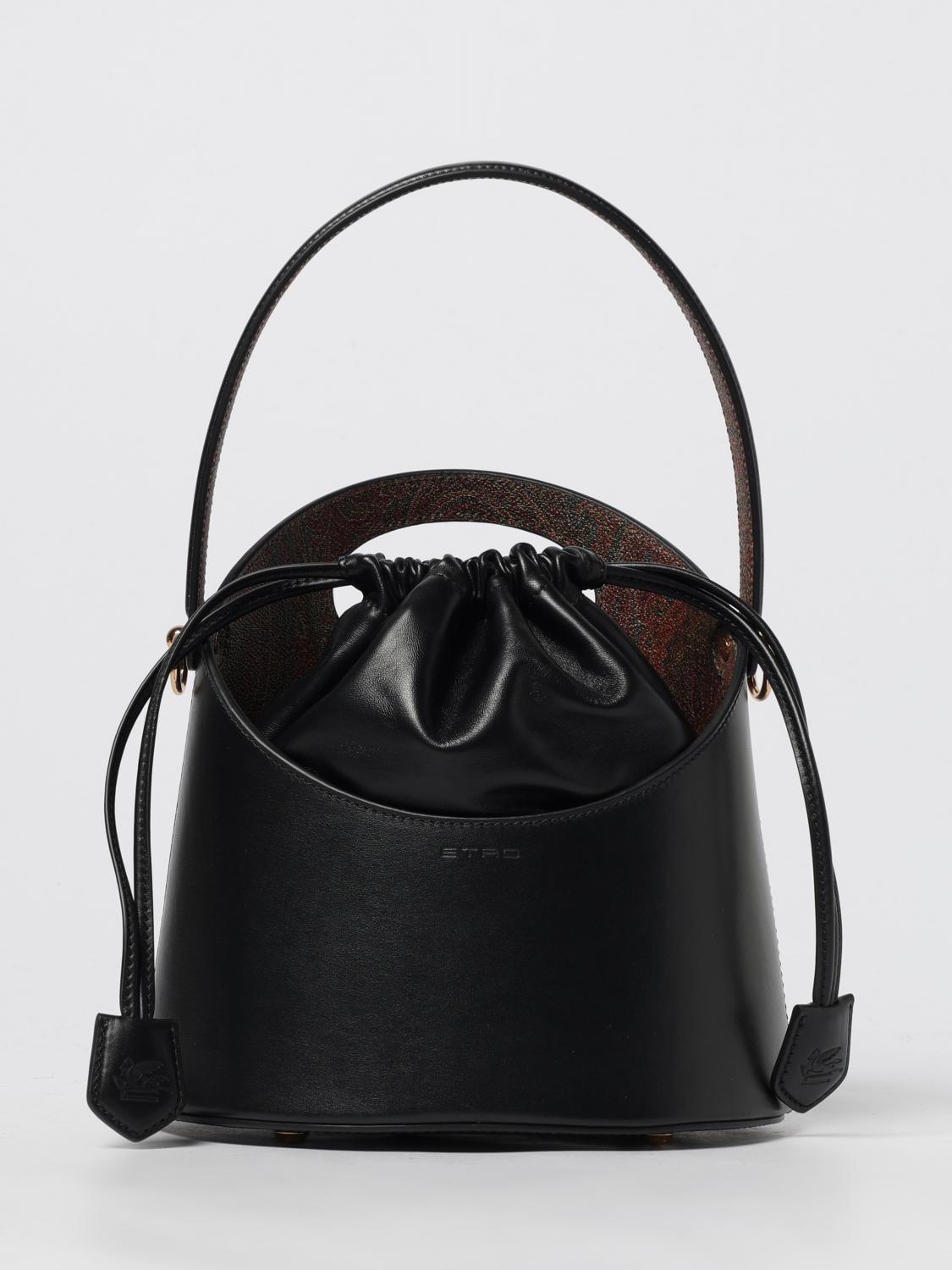 ETRO BORSA MINI: Borsa Saturno Medium Etro in pelle , Nero - Img 1