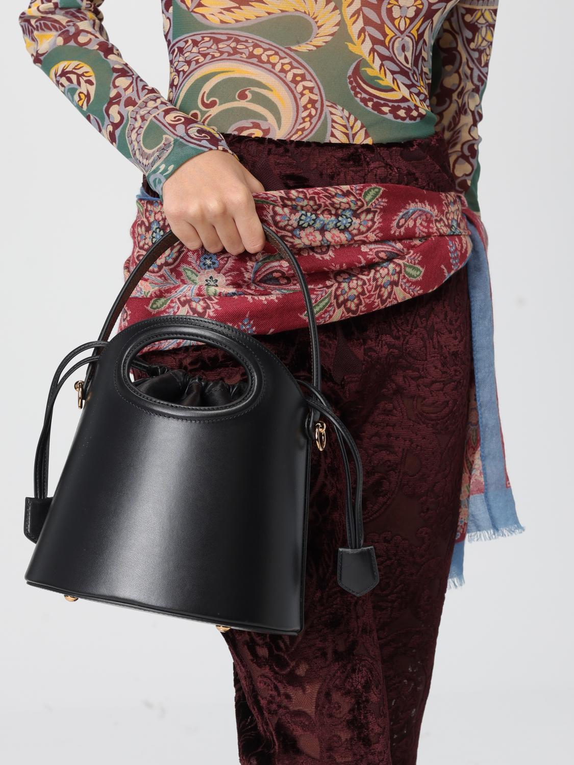 ETRO BORSA MINI: Borsa Saturno Medium Etro in pelle , Nero - Img 2