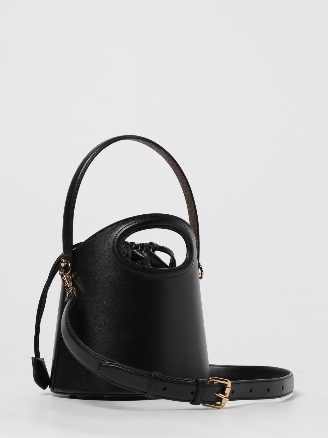 ETRO BORSA MINI: Borsa Saturno Medium Etro in pelle , Nero - Img 3