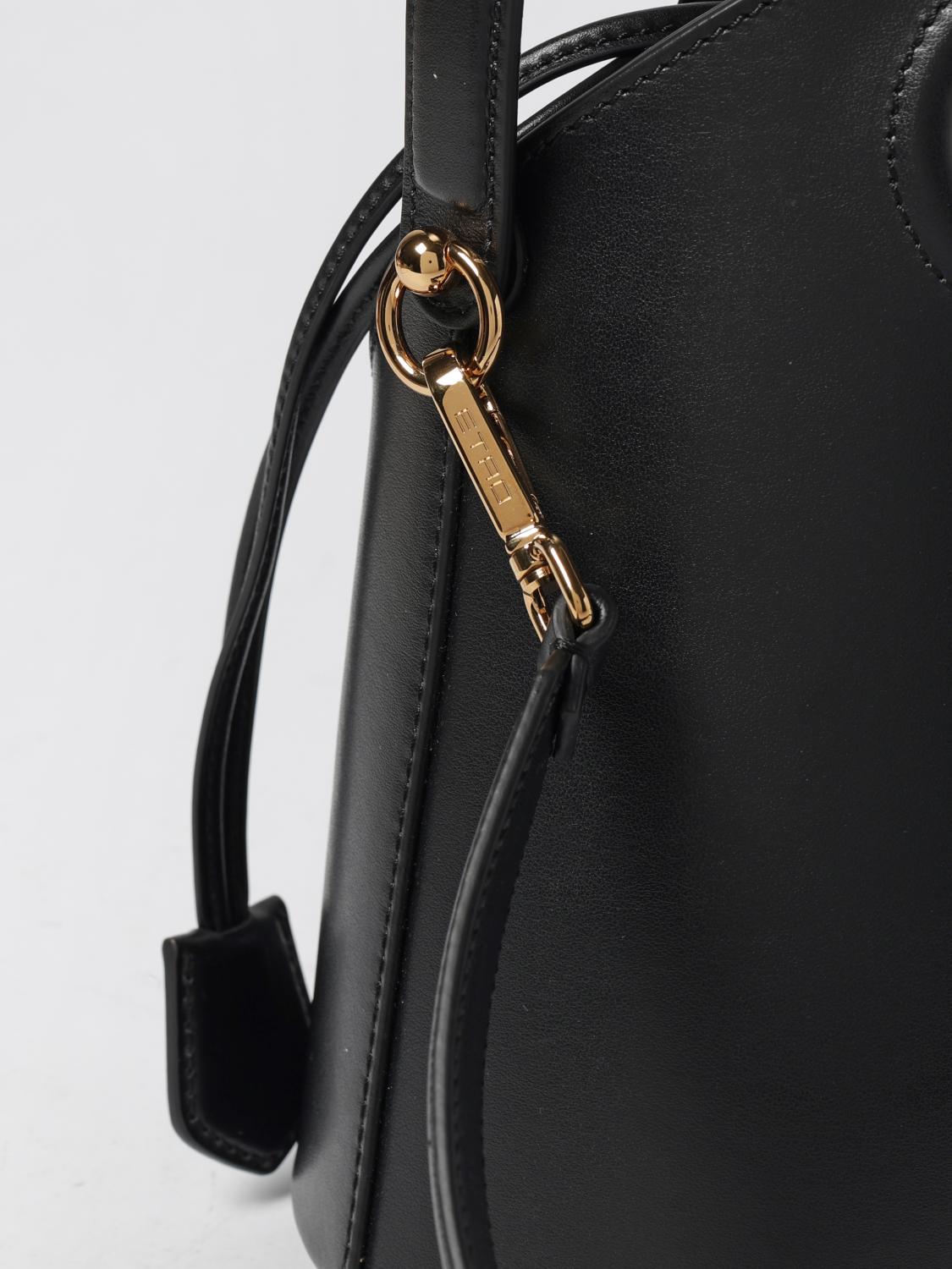 ETRO BORSA MINI: Borsa Saturno Medium Etro in pelle , Nero - Img 4