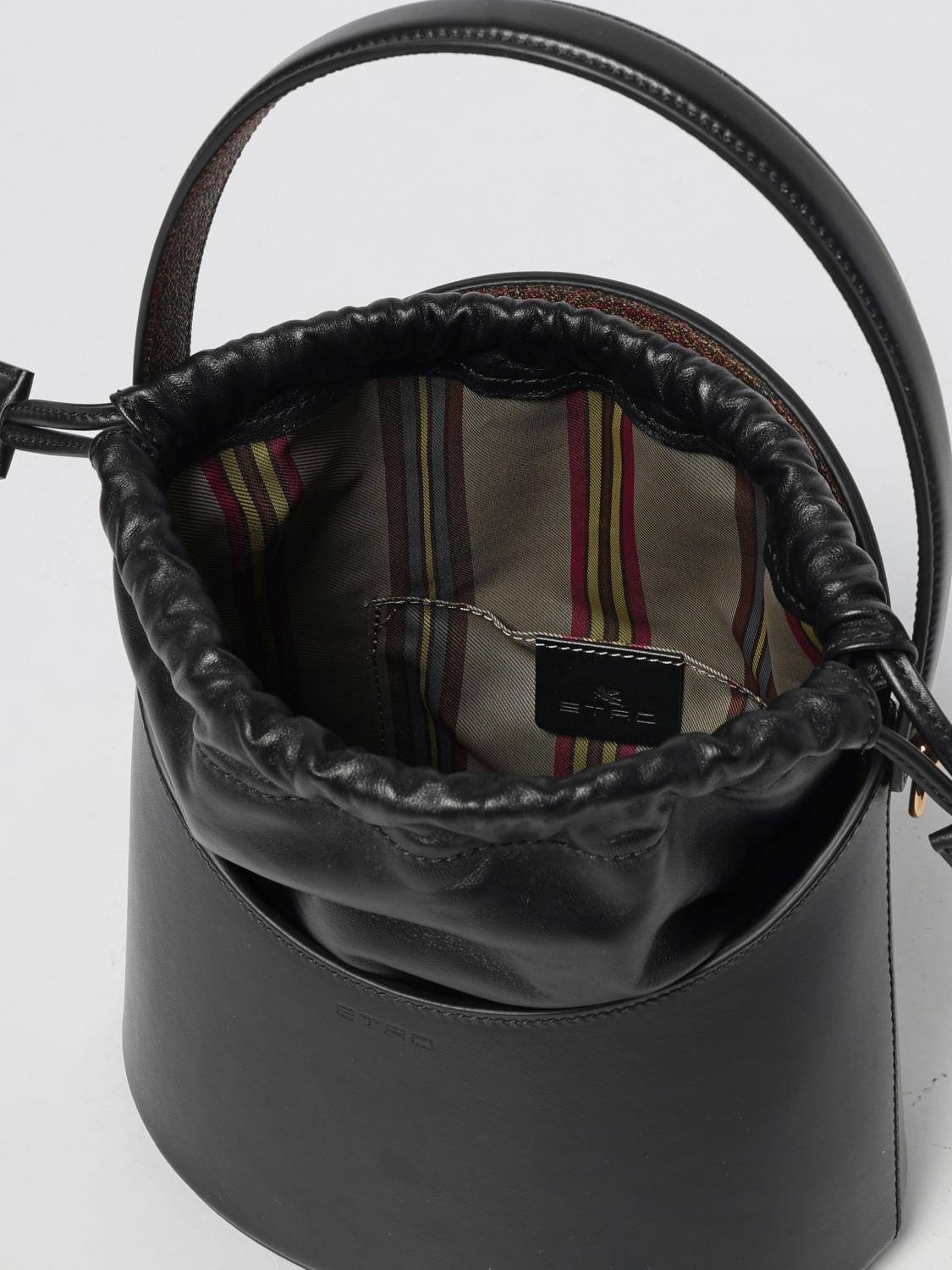 ETRO BORSA MINI: Borsa Saturno Medium Etro in pelle , Nero - Img 5