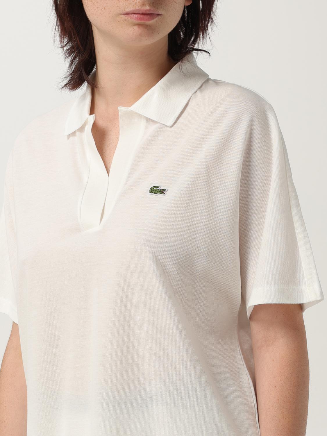 LACOSTE POLO: Camiseta mujer Lacoste, Crema - Img 3