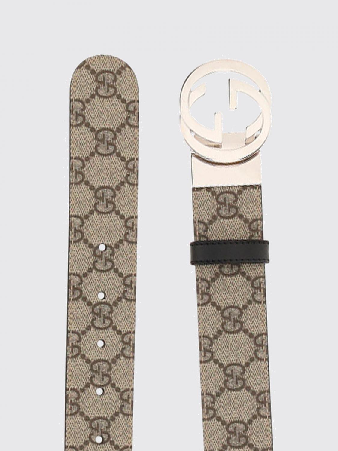 GUCCI 벨트: Gucci 리버서블 코팅 GG 수프림 패브릭 벨트, 브라운 - Img 2
