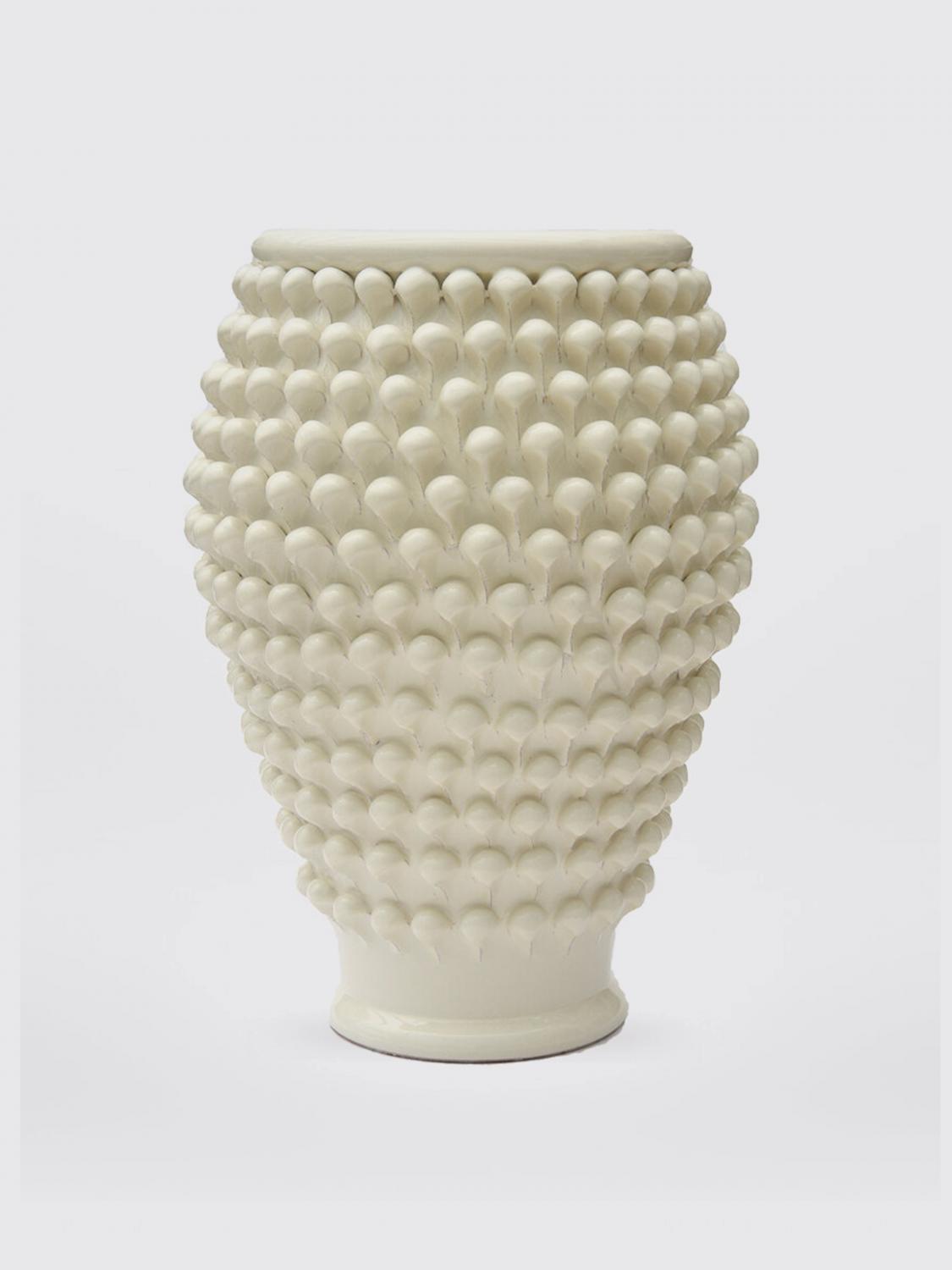 BARTES ACCESSORI DECORATIVI: Portaombrelli Pigna Bartes in ceramica , Avorio - Img 1