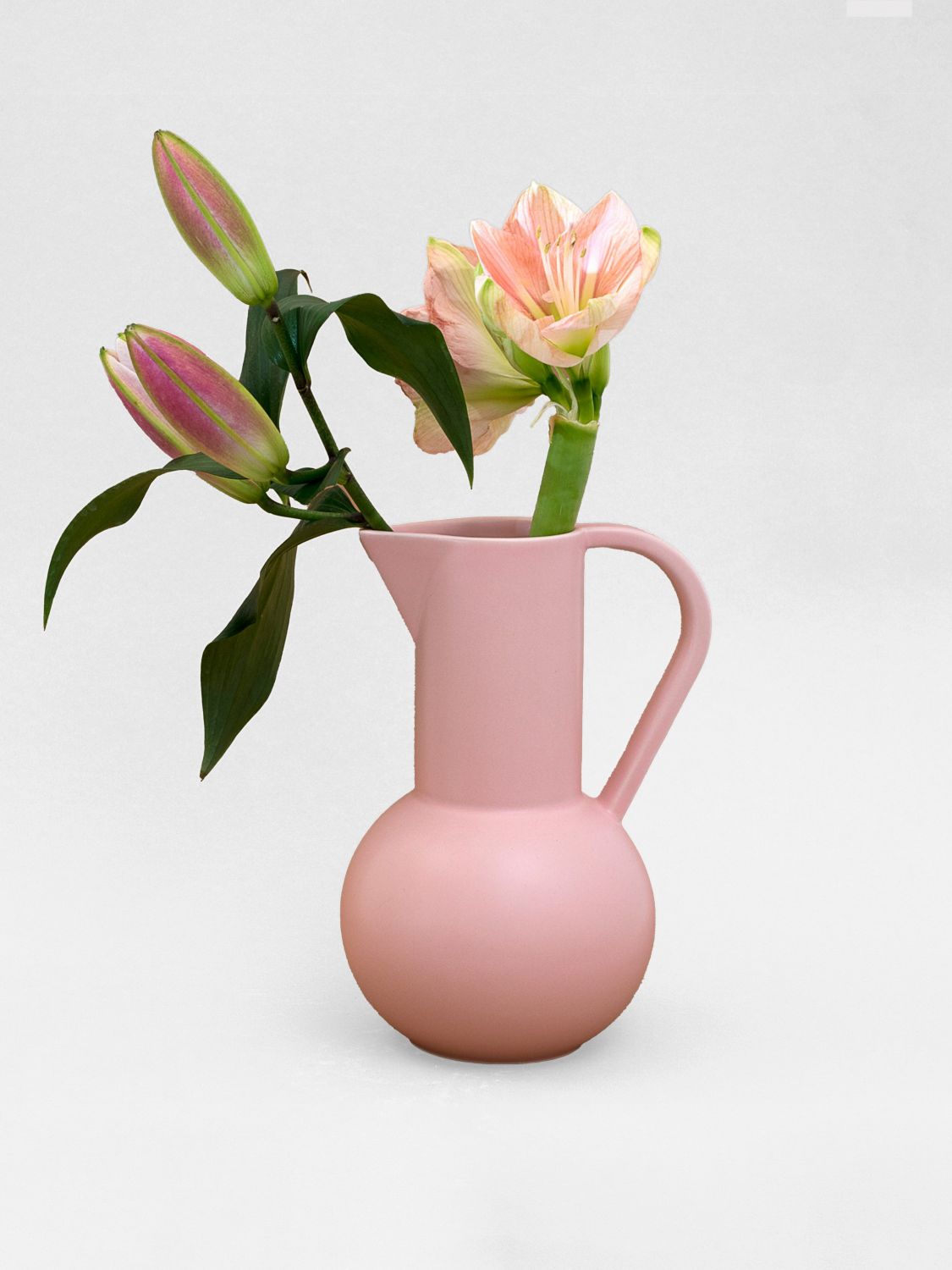 RAAWII BOTTIGLIE E CARAFFE: Brocca Strøm media Raawii in ceramica , Cipria - Img 3
