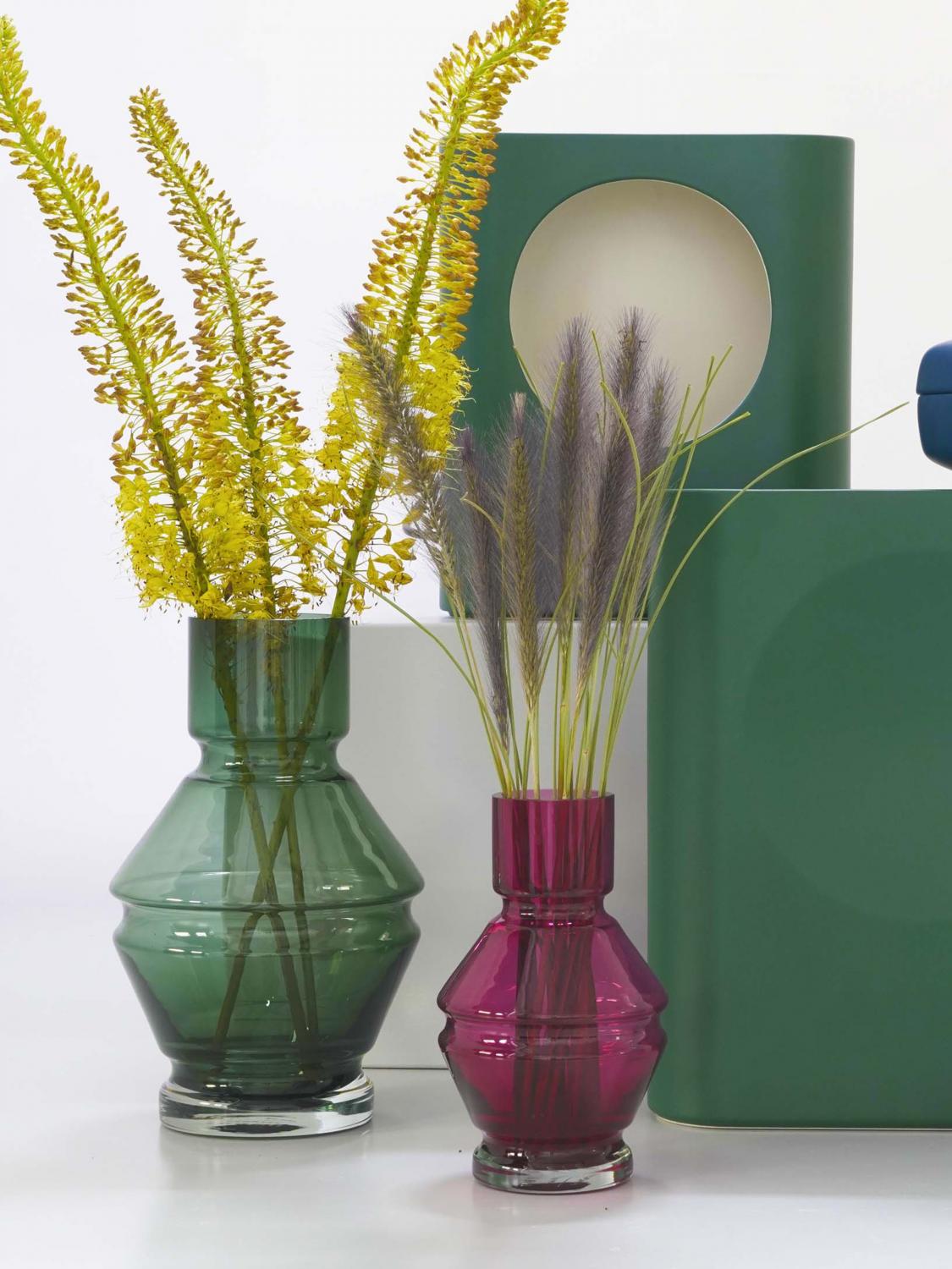 RAAWII VASI: Vaso Relæ grande Raawii in vetro , Verde - Img 2