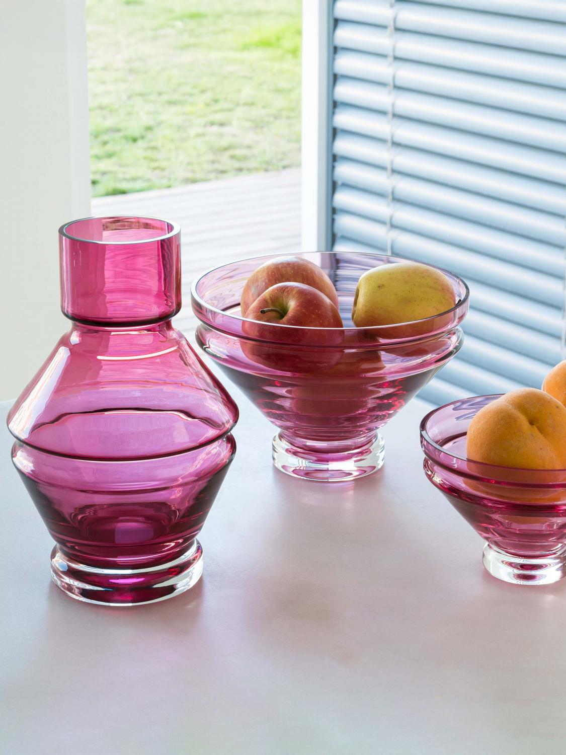 RAAWII VASI: Vaso Relæ grande Raawii in vetro , Rubino - Img 2