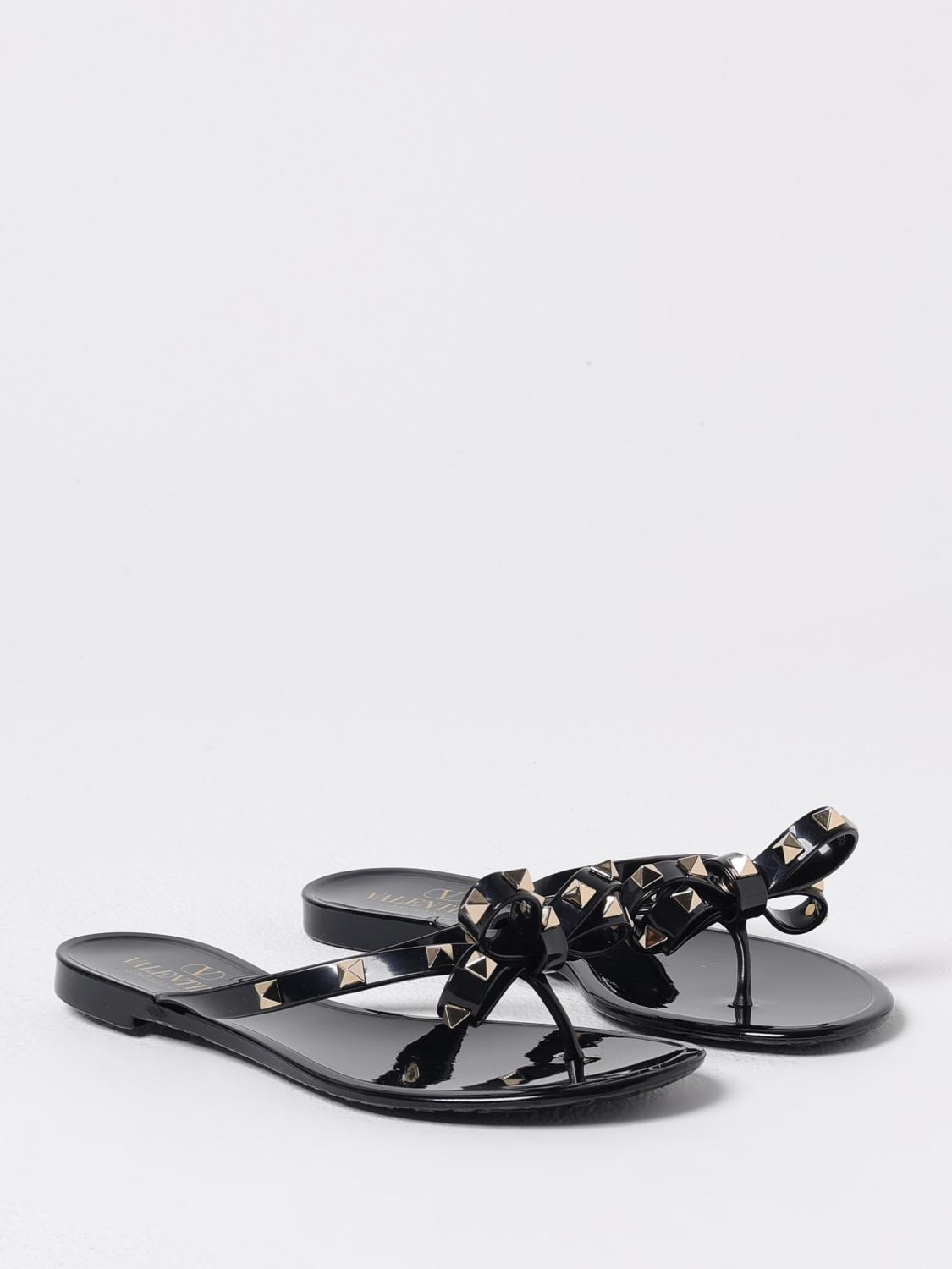 シューズ・サンダルその他 VALENTINO GARAVANI Woman Flat sandals Black 7W2S0552PVS 0NO VALENTINO GARAVANI: Flat sandals woman - Black | Valentino