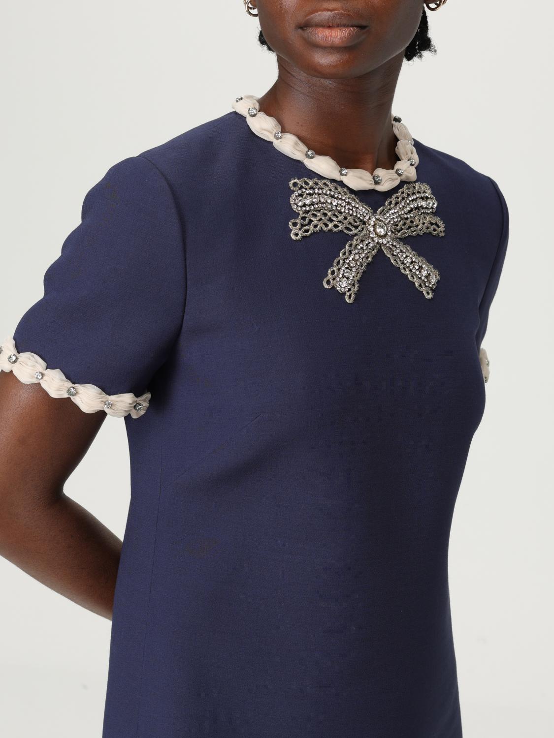 【関税＆送料込み】Valentino Garavani Indigo Dress With Mac VALENTINO: Dress woman - Indigo | Valentino dress