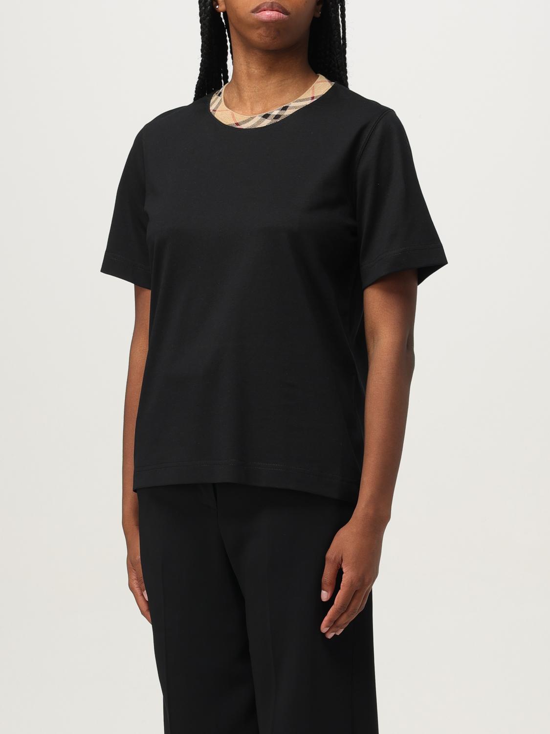BURBERRY: T-shirt woman - Black | Burberry t-shirt 8110271