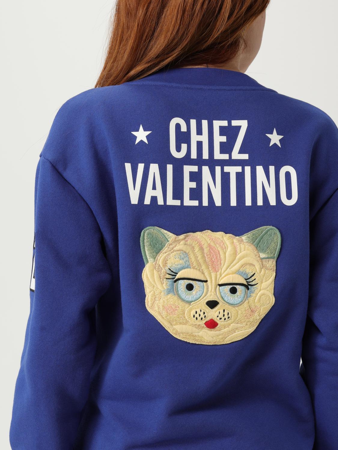 VALENTINO: Sweatshirt woman - Blue | Valentino sweatshirt
