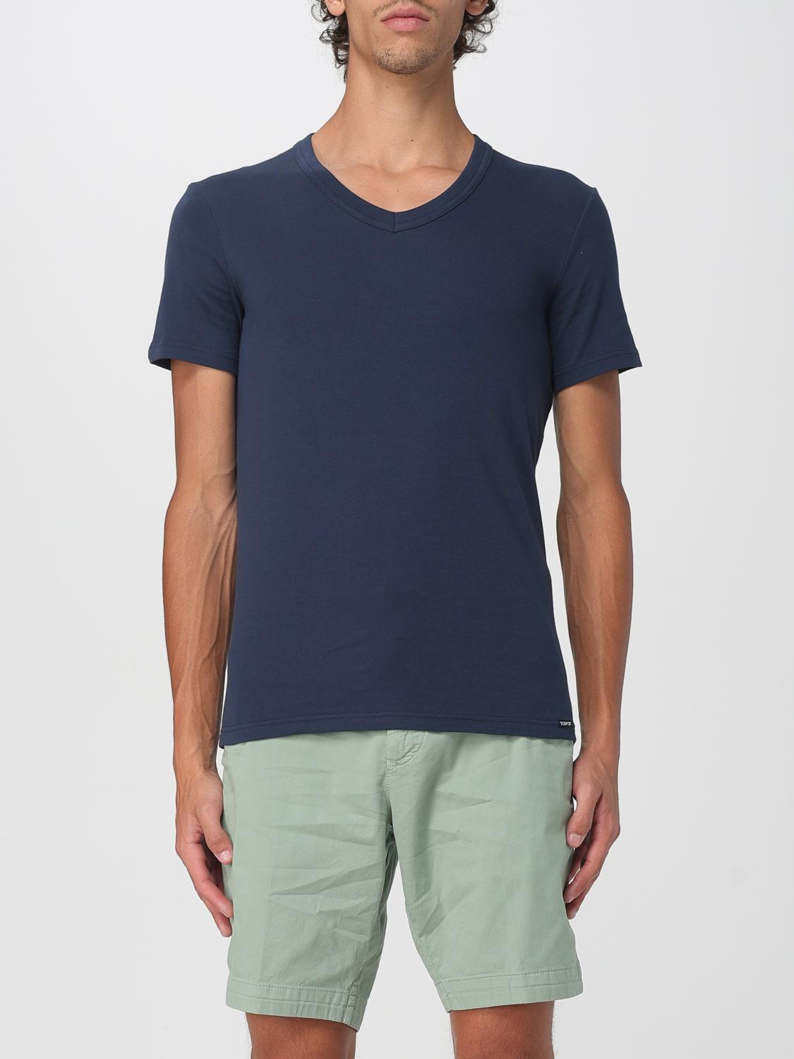 TOM FORD T-SHIRT: Underwear men Tom Ford, Blue - Img 1