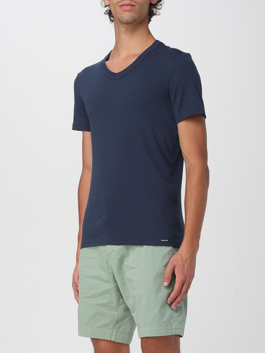 TOM FORD T-SHIRT: Underwear men Tom Ford, Blue - Img 4