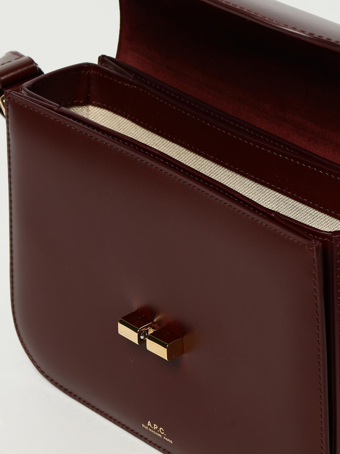 A.P.C.: Shoulder bag woman - Burgundy | A.P.C. shoulder bag
