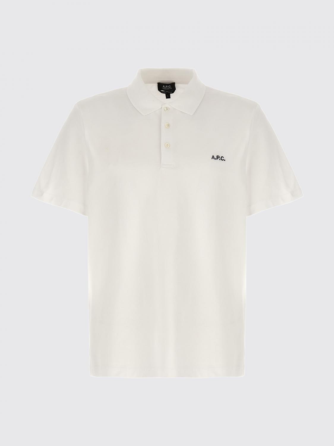 A.P.C. POLO SHIRT: Polo shirt men A.P.C., White - Img 1