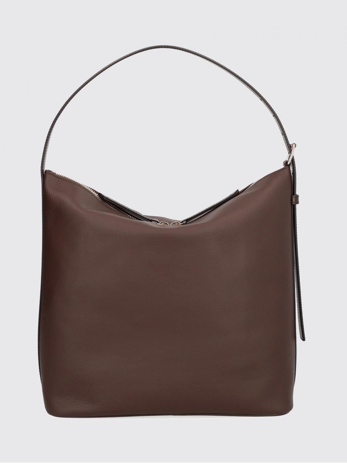A.P.C. BORSA A SPALLA: Borsa Vera A.P.C. in pelle martellata, Tortora - Img 1