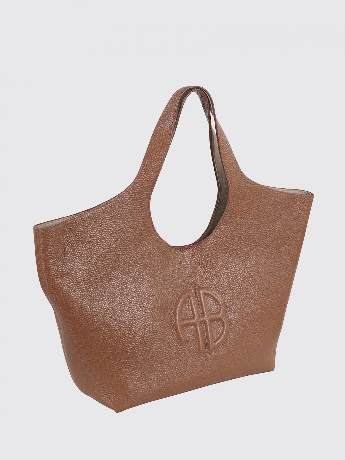 ANINE BING BORSA A SPALLA: Borsa a spalla in pelle martellata Anine Bing, Bruciato - Img 3