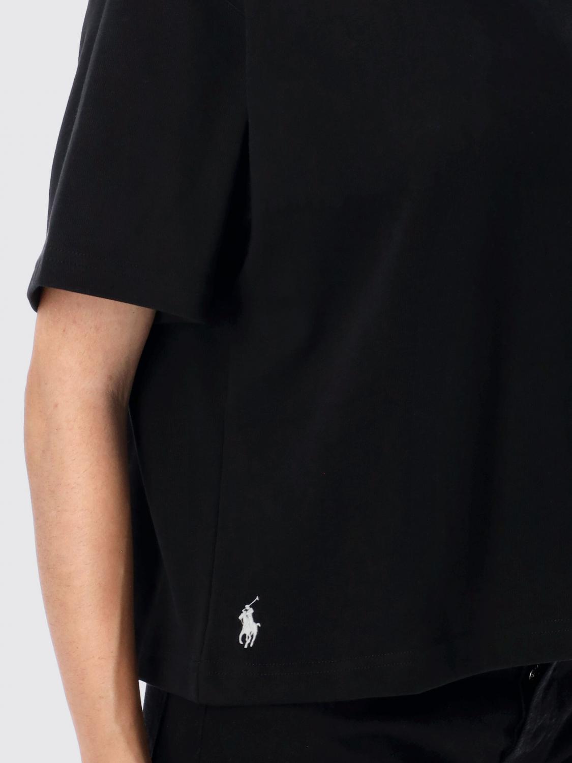 Tシャツ・カットソー POLO RALPH LAUREN Woman T-Shirt Black 200963871 003 POLO RALPH LAUREN Womens Crew Neck Jersey T-Shirt (X-Small
