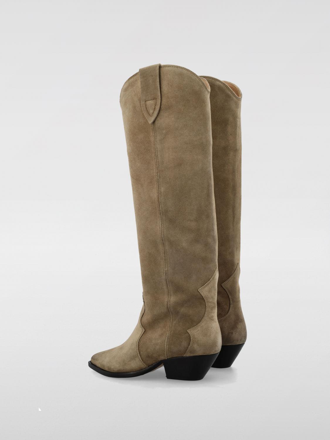 ISABEL MARANT STIVALI: Stivale Denvee Isabel Marant in camoscio , Beige - Img 3