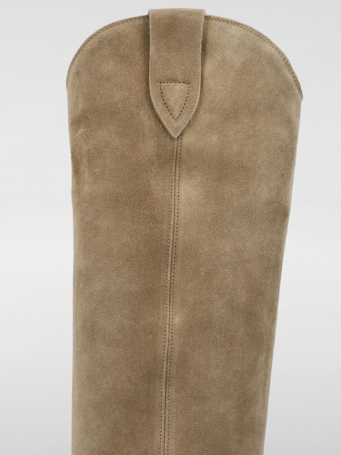 ISABEL MARANT STIVALI: Stivale Denvee Isabel Marant in camoscio , Beige - Img 4