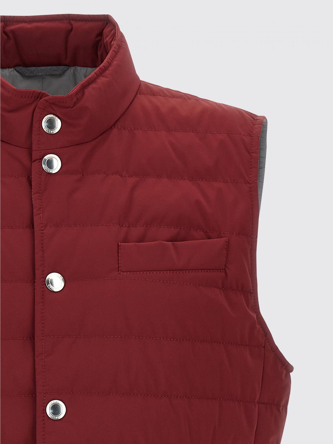 BRUNELLO CUCINELLI SUIT VEST: Jacket men Brunello Cucinelli, Burgundy - Img 3