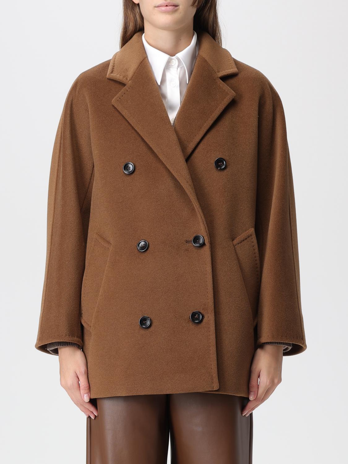 MAX MARA COAT: Jacket woman Max Mara, Tobacco - Img 1
