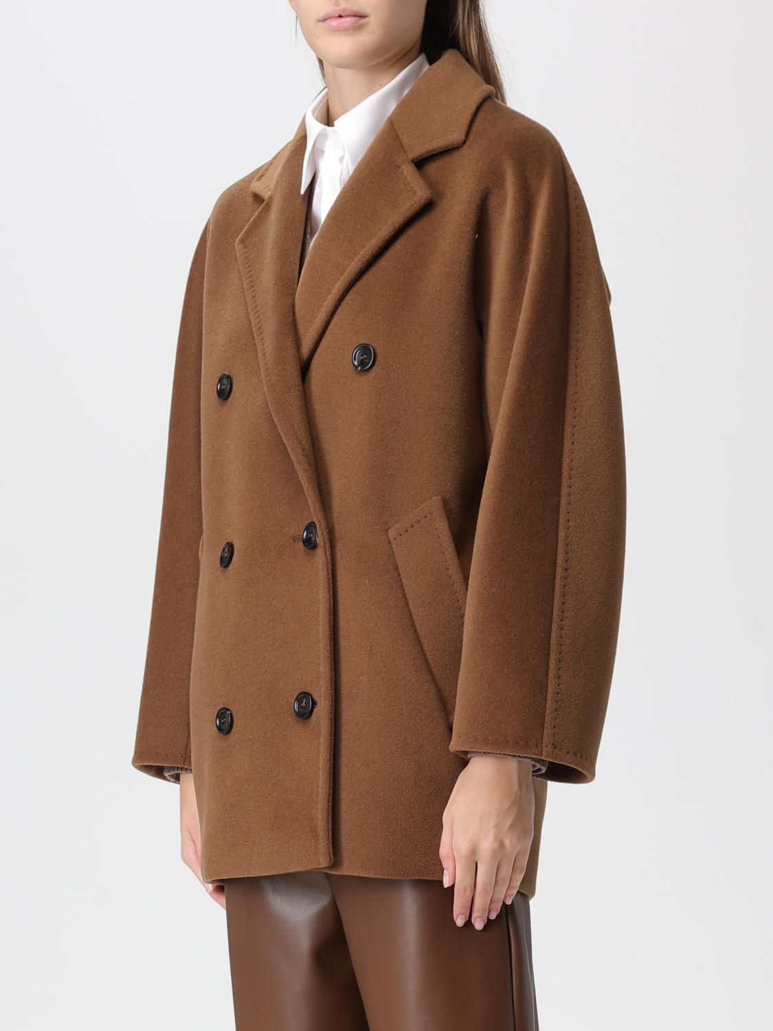 MAX MARA COAT: Jacket woman Max Mara, Tobacco - Img 4