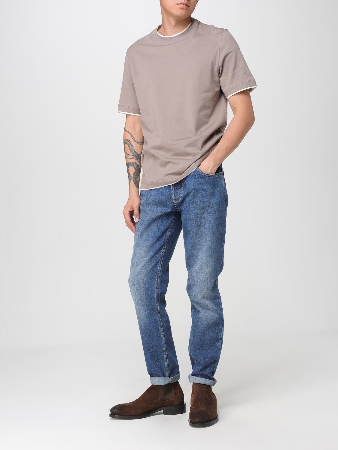 Tシャツ・カットソー BRUNELLO CUCINELLI Men T-shirt Mud M0B137427 CZM82 BRUNELLO CUCINELLI: T-shirt men - Mud | Brunello Cucinelli t