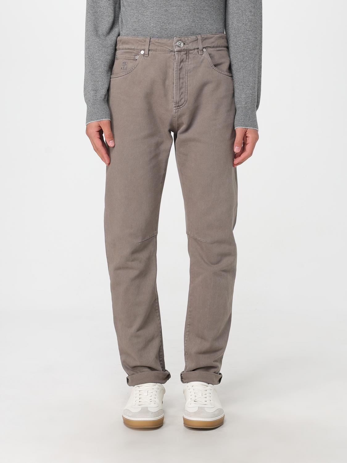 BRUNELLO CUCINELLI JEANS: Jeans Brunello Cucinelli in denim , Tortora - Img 1