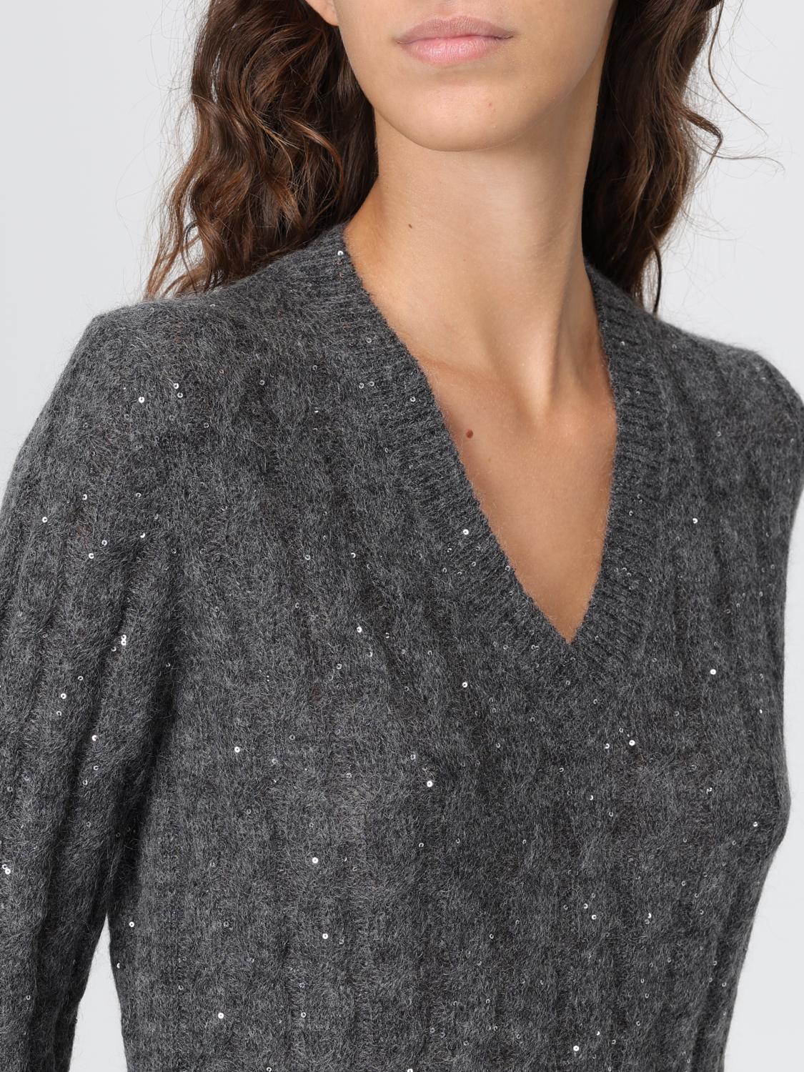 BRUNELLO CUCINELLI JERSEY: Jersey mujer Brunello Cucinelli, Plomo - Img 5