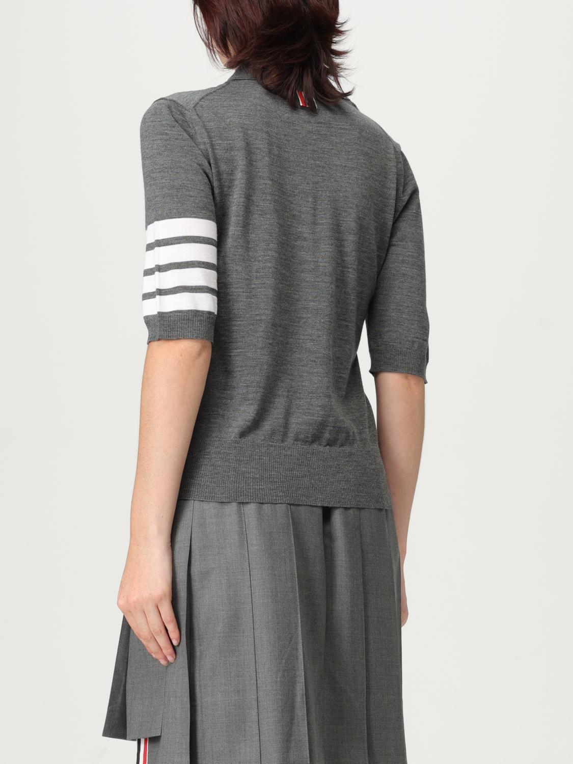 Tシャツ・カットソー THOM BROWNE Woman Polo Shirt Grey FKP053A035 035 THOM BROWNE: Polo shirt woman - Grey | Thom Browne polo