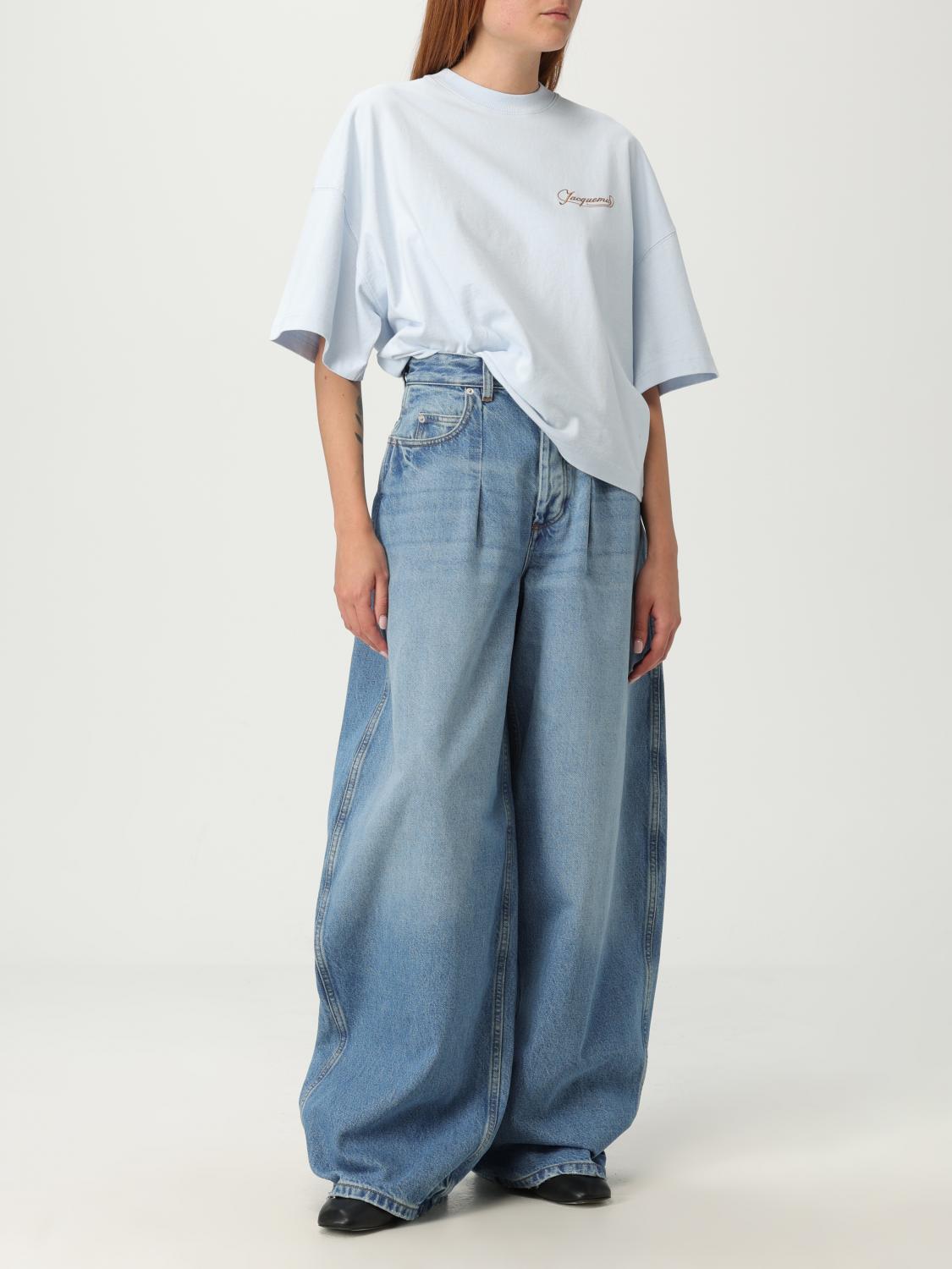 Tシャツ・カットソー JACQUEMUS Woman T-Shirt Blue TSW00216AJ00045 3GI JACQUEMUS: T-shirt woman - Blue | Jacquemus t-shirt