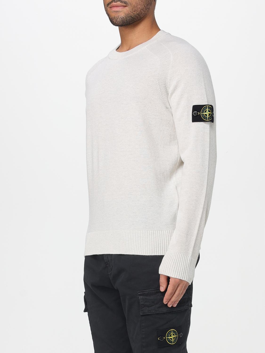 STONE ISLAND SWEATER: Sweater men Stone Island, White - Img 4