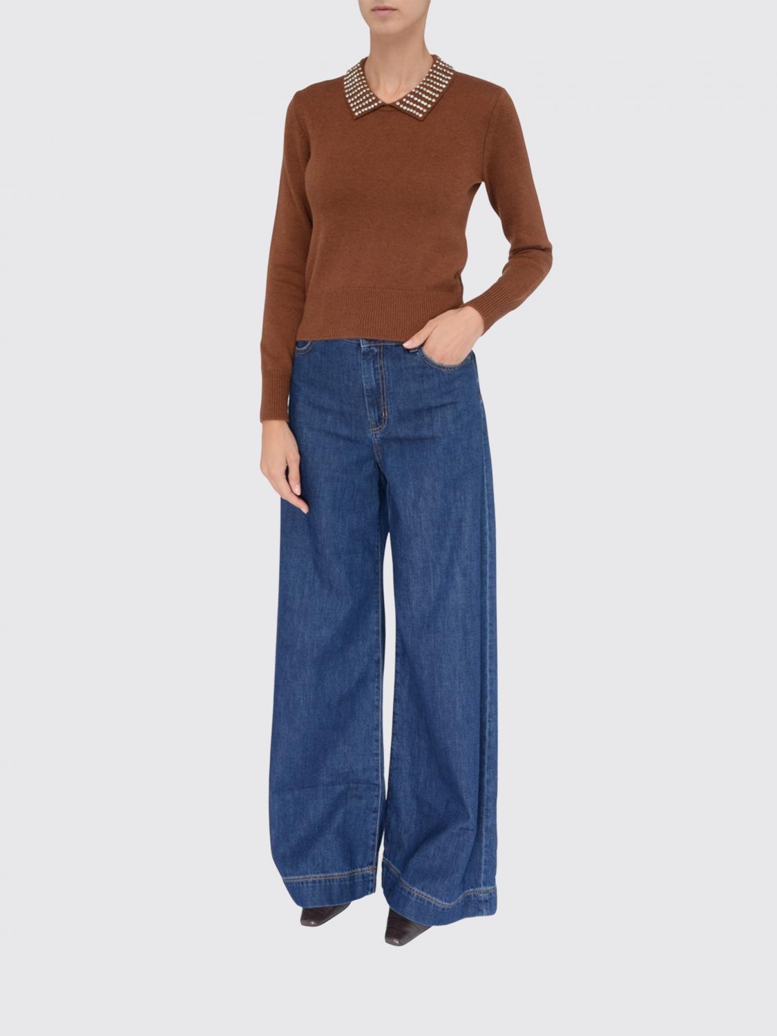 PINKO POLO: Jersey mujer Pinko, Marrón - Img 2