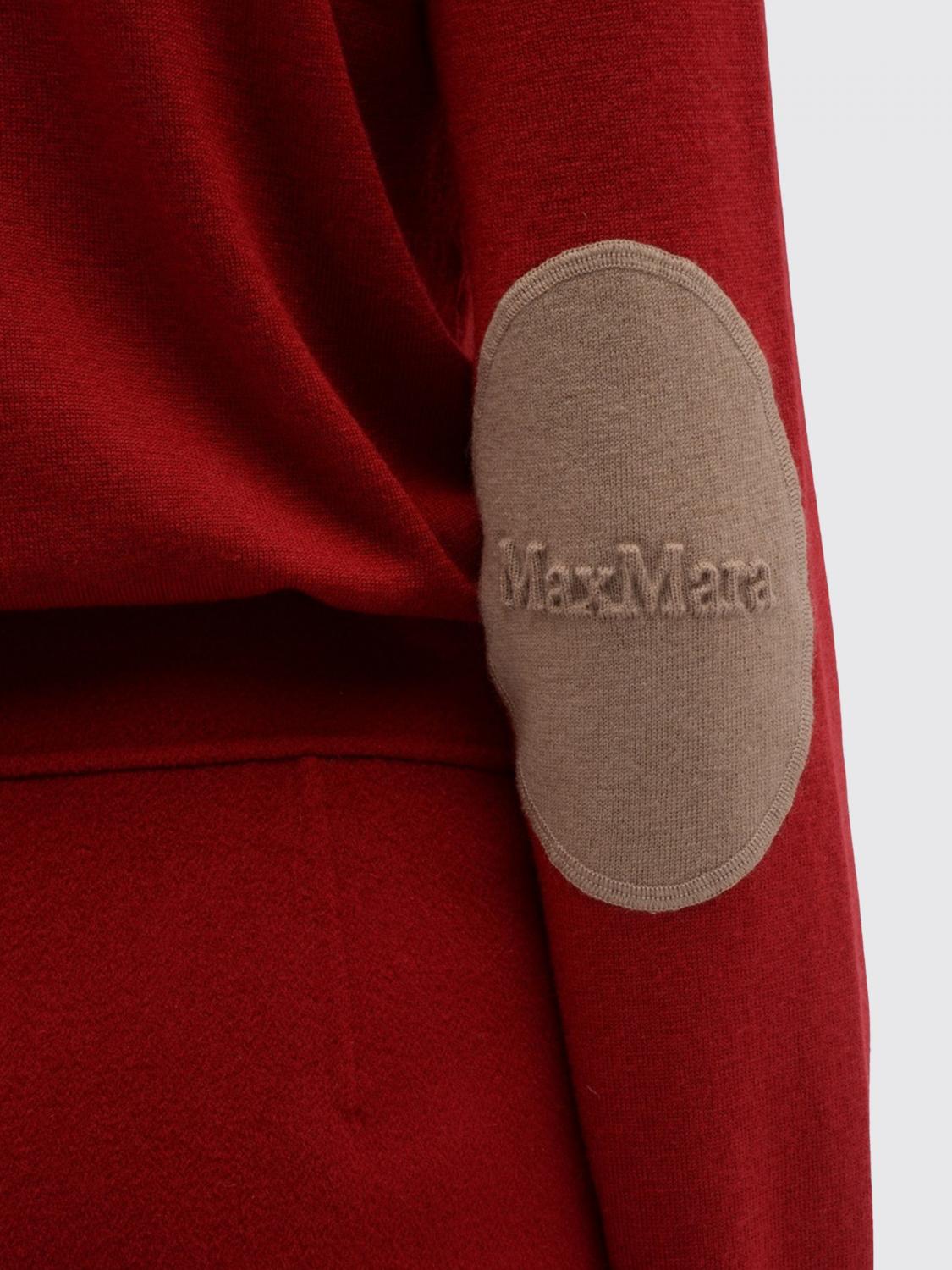 MAX MARA MAGLIA: Pullover basic Max Mara in lana , Rosso - Img 4