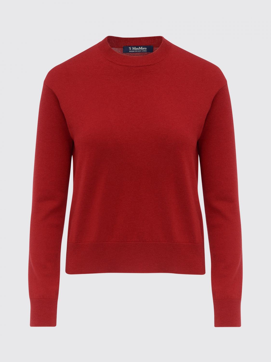 MAX MARA MAGLIA: Pullover basic Max Mara in lana , Rosso - Img 5